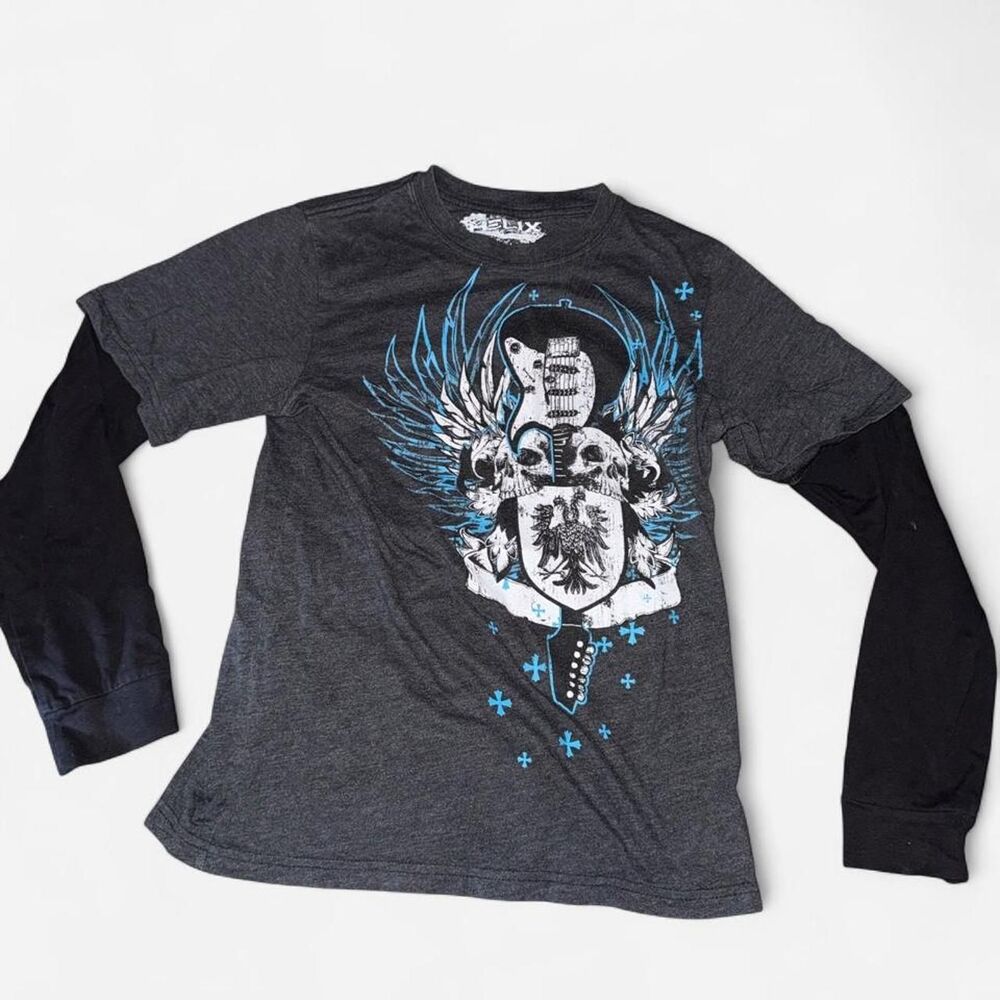Helix Boys Grey and Black T-shirt